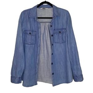 Women’s blue button down